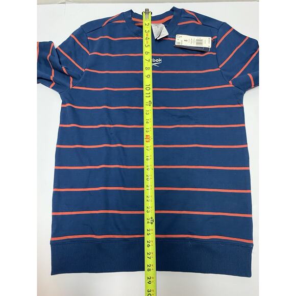 Reebok Sweatshirt Men's Navy/Orange Size Small Pullover Long Sleeve Crew Neck - Picture 7 of 8